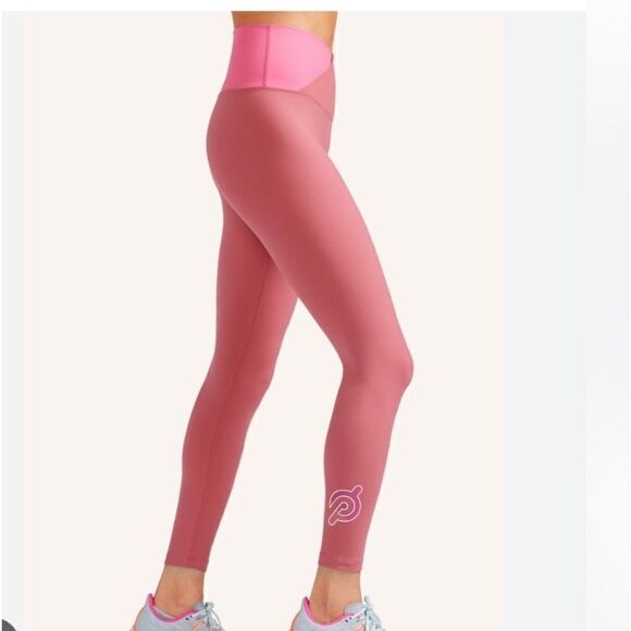 Peloton Cadent High-Rise Cross Front Leggings Pink Size Medium - Picture 1 of 8
